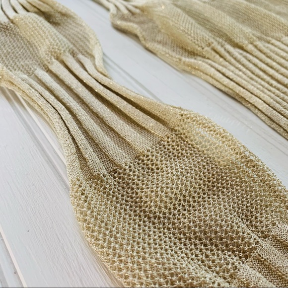 J Brand Metallic Gold Andrea Ribbed Top - Picture 7 of 8